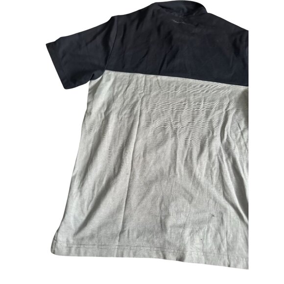 TRAVIS MATHEW Black Gray Colorblock Polo Shirt Size Medium - Picture 8 of 8